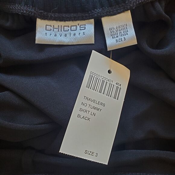 NEW Vintage 90s Chico's Plus Size Black Maxi Skirt - Picture 8 of 8